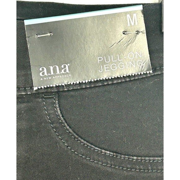 New a.n.a A New Approach Pull On Jeggings Black Denim Jeans Inseam Size M 1226N2 - Picture 9 of 12